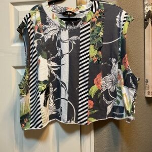 Free People Movement large Floral Striped Women's Top